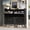 Black, variant on Modern Shoe Cabinet with 2 Flip Drawers, Slim Entryway MDF Rack with Metal Legs