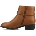 thumbnail image 3 of Journee Womens Devina Almond Toe Block Heel Comfort Ankle Booties, Widths Available, 3 of 10