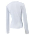 thumbnail image 5 of Women's Long Sleeve T-shirts Crew Neck Slim Fit Layered Crop Tops Soft Basic Tee, 5 of 5