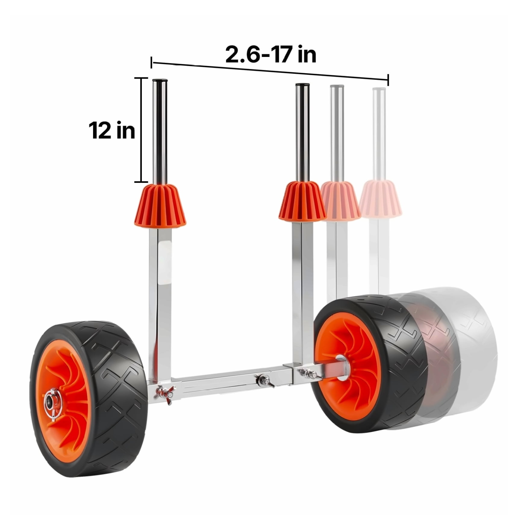 Kayak Cart Dolly - 250lbs Capacity, Canoe & Paddle Board Trolley - 7.5in Solid Tires, Kickstand, Folding & Portable - Kayak Transport Cart