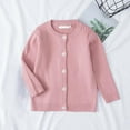 thumbnail image 4 of SonxaHe Toddler Girls' Sweater Classic Button Up Cable Knit Cardigan Children Soft Warm Fall Outerwear Winter Sweaters Pink,Sized 3-4, 4 of 6