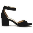 thumbnail image 2 of BURUDANI Women's Low Block Chunky Pumps Shoes Ladies Dress Heel Sandals BLACK/SUEDE Size 5, 2 of 6
