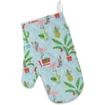 thumbnail image 2 of Polyester Insulation Kitchen Oven Mitts Potholder Apron 3Pcs Set Plants Flamingos in Hats Non Slip Heat Resistant Gloves for Baking Cooking BBQ, 2 of 7
