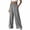 Gray, variant on Women's High Waisted Wide Leg Pants with Pockets - Solid Color Pleated Elastic Loose Fit Casual Trousers, S-2XL