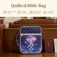 thumbnail image 7 of Xixirimido Bible Cover Case for Women Men Large Bible Cover with Handle Quilted Bible Carrying Case Bag Bible Study Supplies Accessories, Jellyfish Corals Starry Night Pattern, 7 of 7