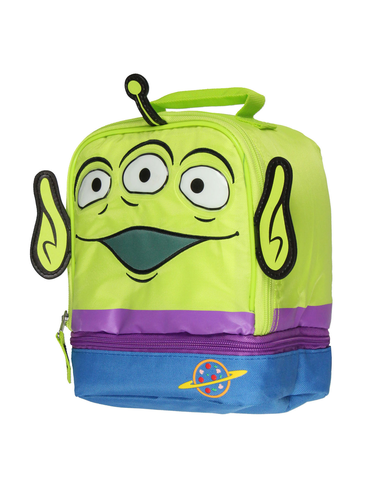 Disney Toy Story Lunch Box | Alien Lunch Bag Design with 3D Ears Insulated Dual Compartment Insulated Lunch Tote 10"