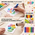 thumbnail image 6 of DLMCUH 6Pcs Popcorn Pens Puffy 3D Relief Art Pen Popcornpens Works On Different Surfaces Bubble Pens for Paper Wood Glass Ceramic Art Projects, 6 of 9
