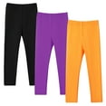 thumbnail image 4 of HILEELANG Toddler Kids' Fall & Winter Leggings Ages 1 - 14Y 95% Cotton + 5% Spandex Soft & Skin - Friendly Stretchy & Non - Binding Colors Purple Black Orange Size 4 - 5Y, 4 of 11