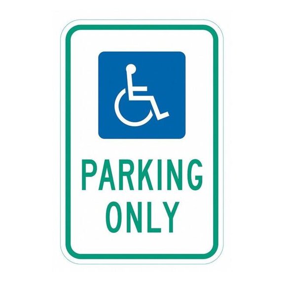 Lyle ADA Handicapped Parking Sign,18" x 12, T1-6264-HI_12x18 T1-6264-HI_12x18