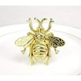 thumbnail image 2 of Fennco Styles Modern Bumblebee Metal Napkin Rings, Set of 4 – Gold Napkin Rings for Home Décor, Dining Table, Family Gathering, Themed Party, Banquet and Special Occasion, 2 of 2