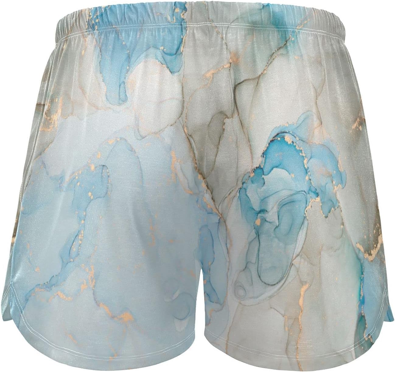 Blue Marble Print Women s Pajama Shorts Soft Comfy Stretch Sleepwear Lounge Shorts with Drawstring Pockets Large Walmart