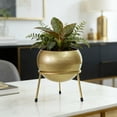 thumbnail image 6 of COM1950s Metal Floor Planter With Stand, Decorative Large Planters With Drainage Holes, Modern Elevated Flower Pot for Living Room, Office and Balcony, 6 of 7