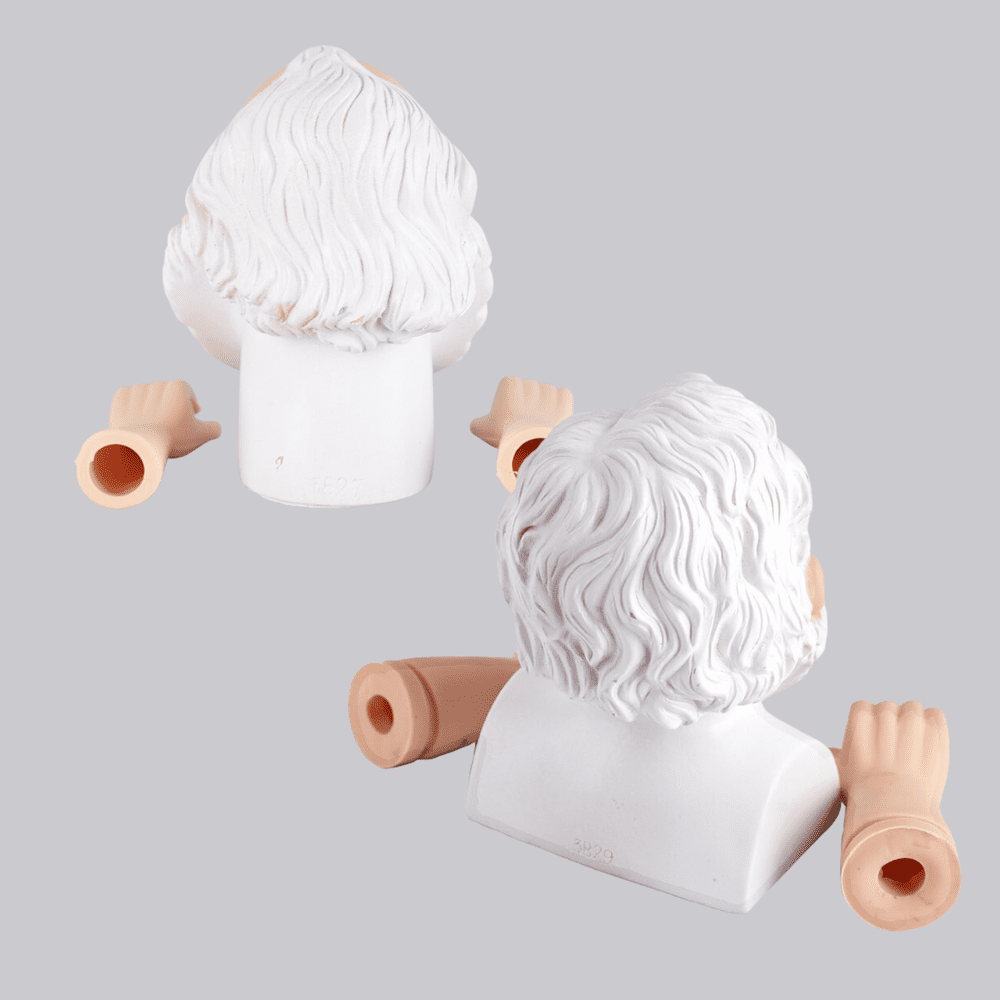 6pc Vinyl Santa Head and Hands Sets - for Christmas Decor and Keepsakes - Factory Direct Craft