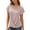 Beige, variant on Venzia Women‘s Solid Crew Neck Short Sleeve T-Shirt – Elegant Twisted Hem Blouse with Subtle Tailored Fit, Casual Summer Top BlueC XL