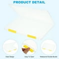 thumbnail image 3 of Uxcell Clear A4 File Portable Project Case with Buckle Plastic Storage Box for 8.5" x 11" Letter Paper Scrapbook Paper Storage Boxes, 4Pcs, 12.2"x9.1"x0.8", Yellow, 3 of 6