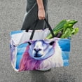 thumbnail image 7 of Alpaca Collapsible Bucket Tote Bag Shopping Basket Oxford Cloth Picnic Basket with Reusable, Foldable, and Large Capacity Features, 7 of 7