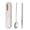 White, variant on Agiufgs Titanium Flatware Set 7.36, -Lightweight and Rustproof, for Backpacking Camping and Hiking Setup and Daily Use, White