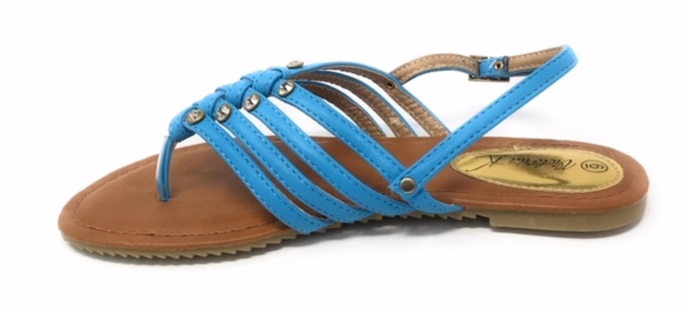 Victoria K Women's Braided And Rhinestone Sandals