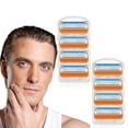 thumbnail image 1 of Orange 8 PCS Razor Blade Refills for Men’s Shaving, 1 of 5