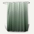 thumbnail image 1 of Simply Daisy 70" W x 73" H Depth Perception Stripes Print Polyester Shower Curtain, Dark Green, 1 of 3