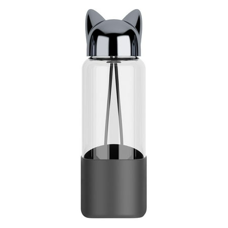 

LowProfile Kitchen Tools Cute Glass Water Bottle BPA Free 320ML Transparent Bottle For Bicycle Tour