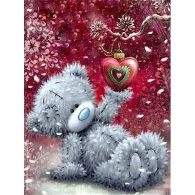 Pintura de diamante (DB1613) 5D Square Mosaic Craft DIY Love Bear Rhinestone 40x50cm Hugtrwg Para estrenar