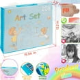 thumbnail image 4 of Wiher Drawing Set Kit, Portable Painting & Drawing Art Kit for Kids With Oil Pastels, Crayons, Colored Pencils, Watercolor Pens Art Set for Girls, Boys, Teens -Birthday, Christmas Gift(Blue), 4 of 7