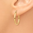 thumbnail image 3 of Real 14kt Yellow Gold Polished 2mm Tube Hoop Earrings; for Adults and Teens; for Women and Men, 3 of 4