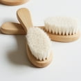thumbnail image 5 of Baby Hair Brush Soft Scalp Massage Wool Grooming Comb for Women Men Gentle Detangling Styling Tool, 5 of 8
