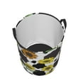 thumbnail image 3 of Kll Black Cow Print With Sunflowers Country Waterproof Foldable Laundry Hamper Bucket With Handles For Storage Bin,Kids Room,Home Organizer (Small), 3 of 8