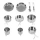 thumbnail image 1 of Juego de utensilios de cocina para acampar ANGGREK tazas para ollas plegable portátil acero inoxidable 304, 1 of 8