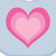 thumbnail image 4 of Inktastic Pink Valentine Heart Girls Baby Bib, 4 of 4