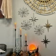 thumbnail image 6 of Elico Ltd. Zeckos Silver Metal Jeweled Starburst Hanging Wall Décor Set of 3, 6 of 10