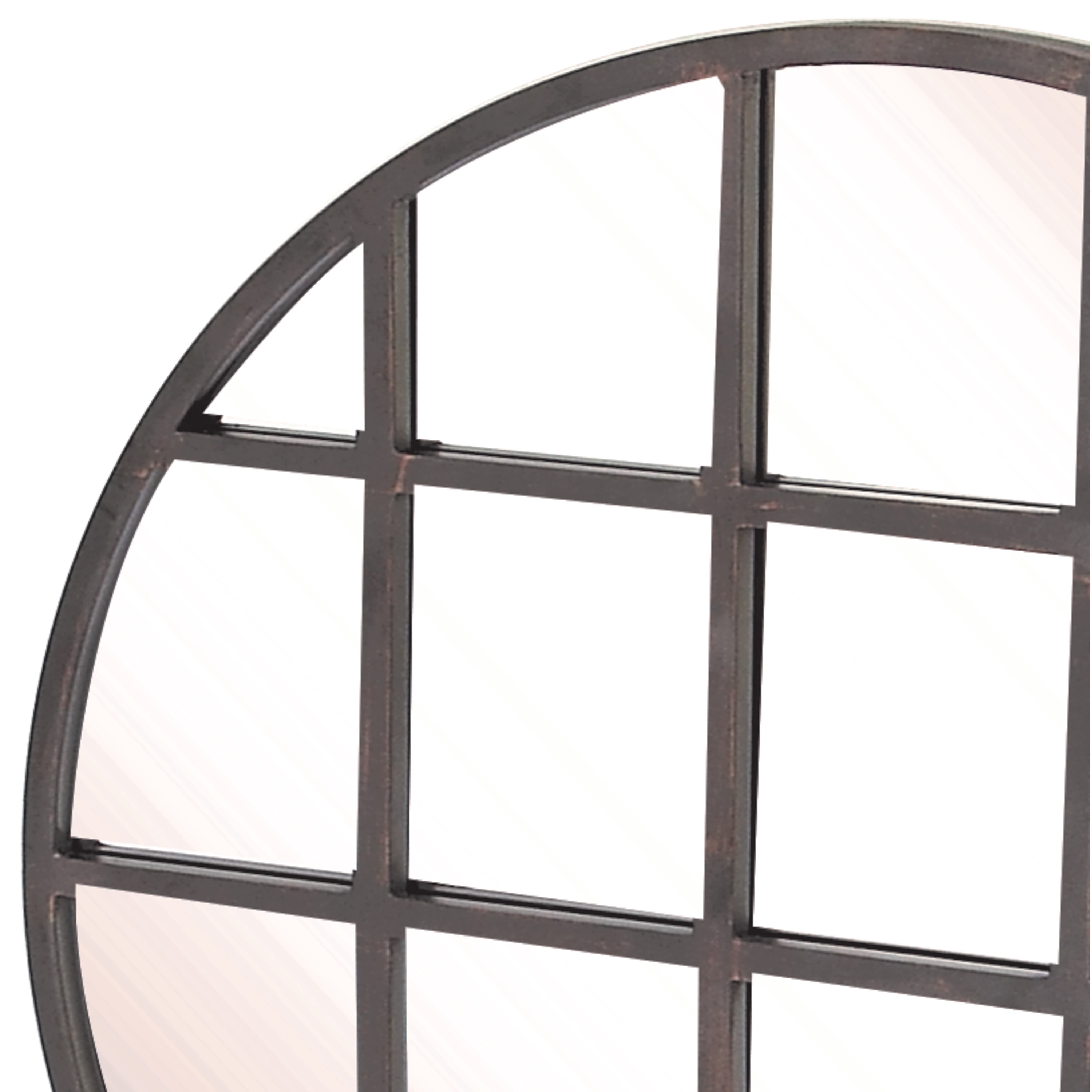 CosmoLiving by Cosmopolitan 36" x 36" Black Wall Mirror with Grid Frame