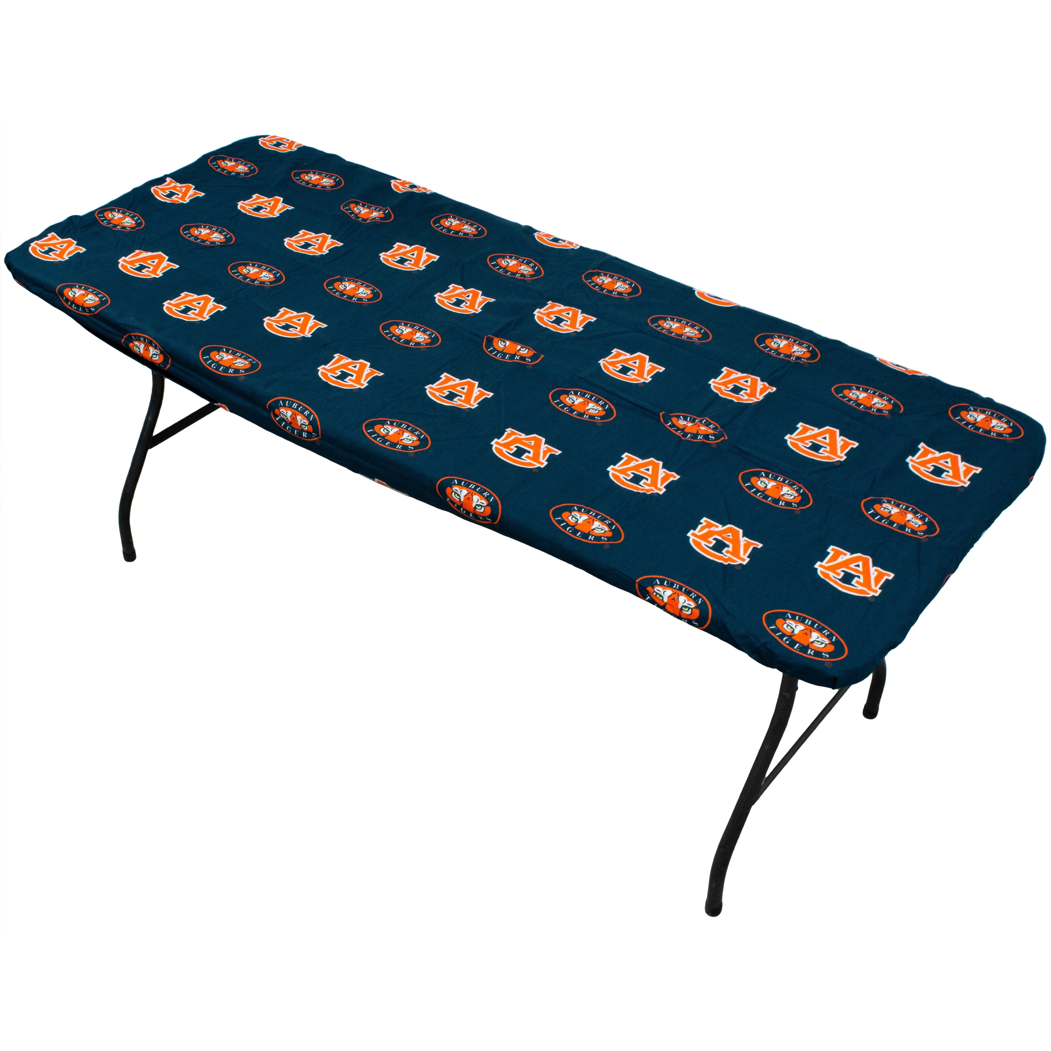 Auburn Tigers Tailgate Fitted Tablecloth, 33" x 33", Card Table 33" x 33", Card Table