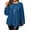 Blue, variant on Cogild Plus Sweaters for Womens Plus Long Sleeves Shirts for Womesn Plus Size Shirts for Women's Long Sleeve Flowing Shirt with Elegant Pleats for Formal Casual Wear