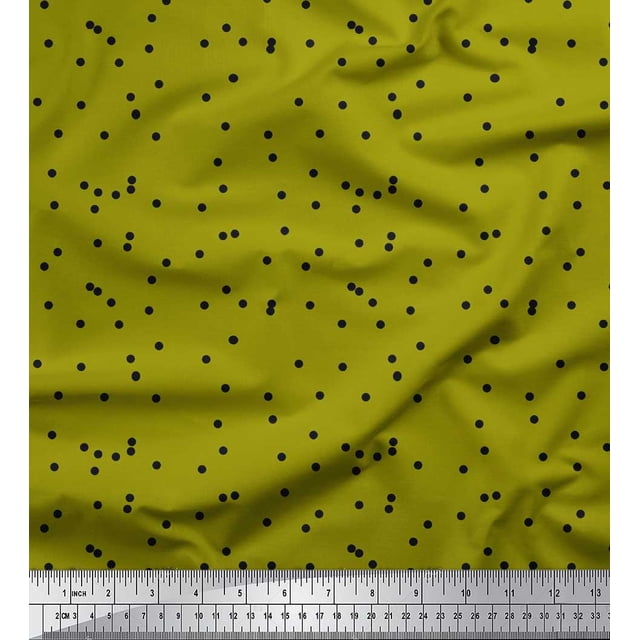 Soimoi Purple Viscose Chiffon Fabric Polka Dots Decor Fabric Printed Yard 42 Inch Wide