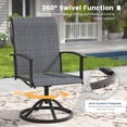 thumbnail image 2 of Vicllax 5-Piece Outdoor Patio Dining Set, 41-Inch Round Outdoor Table with Umbrella Hole and 4 Swivel Patio Chairs, Outdoor Furniture for Backyard, Garden, Deck & Porch, 2 of 9