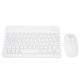 thumbnail image 4 of Tablet Spanish Keyboard and Mouse Ultra Slim Sensitive Operation Bluetooth Keyboard Mouse Combo for Cell Phones PC White, 4 of 10