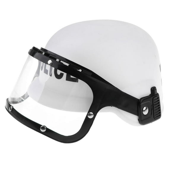 Disfraz de Policía de Plástico para Niños Casco Sombrero y Visera de Motocicleta de Policía perfecl