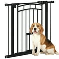 thumbnail image 1 of PawHut Pressure-Mounted Dog Gate Auto-Close for 29"-31.5" Wide, Black, 1 of 10