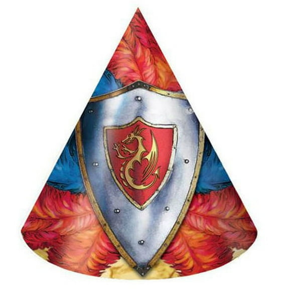 Various Valiant Knight Honeycomb Cone Hats (8 Count)