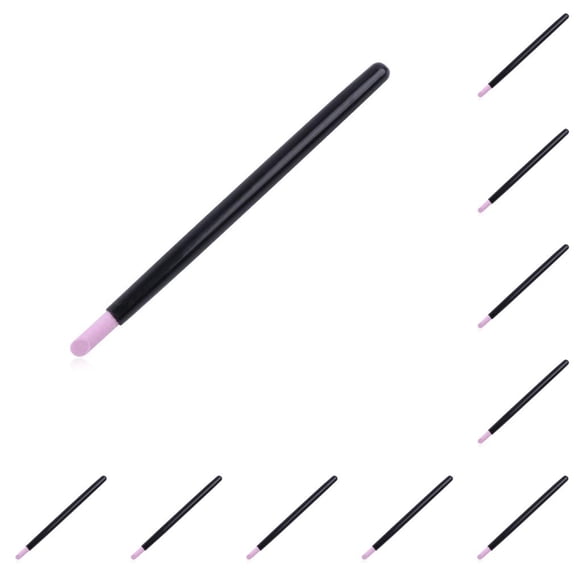 Qarigey Nail Art Pen Crafting Skin Polishing Stick Herramientas de escultura Cepillo de manicura de mano blanco de un solo extremo Mujer Negro Negro 1 Stück 10piezas