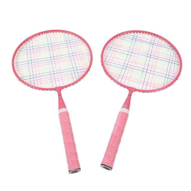 Children Badminton Racket Set, Soft Grip, High Elasticity, Torsion Resistant, Light and Portable with Shock Absorption for Kids