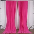 thumbnail image 2 of 2 pcs 10 feet x 10 feet Polyester Backdrop Drapes Curtains Panels with Rod Pockets - Wedding Party Home Window Decorations FUSCHIA HOT PINK, 2 of 3