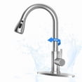 thumbnail image 1 of Grifo de Cocina de acero inoxidable 304, 360°Grifo para Fregadero de Cocina de Agua Caliente y Fría Llave, Mezclador de Fregadero de Cocina con Pulverizador Desplegable, 1 of 8