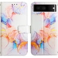 thumbnail image 2 of Case for Google Pixel 7,Google Pixel 7 Wallet Case Cute with Kickstand Magnetic and Card Holder Leather Flip Protective Case for Women Compatible with Google Pixel 7 Marble Colorful, 2 of 10