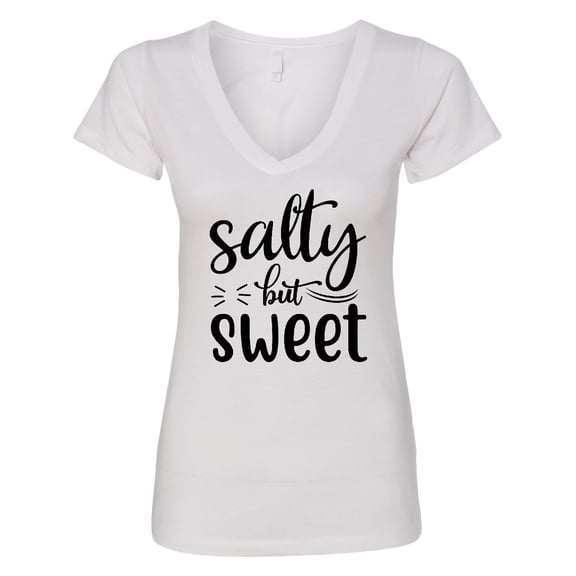 Inktastic Salty but Sweet Women's V-Neck T-Shirt