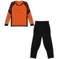 thumbnail image 2 of TiaoBug Kids Boys Padded Soccer Goalie Shirts Goalkeeper Jersey and Sweatpants Football Training Set Orange 11-12, 2 of 6
