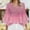 Pink, variant on Viluyesy Women's 3/4 Sleeves T-Shirt V-Neck Shirt Tops Loose Blouse Watermelon Red Size L